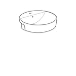 Lavabo semiempotrado serie Geberit VariForm redondo: 50x50cm, D=50cm, Toma de grifo=Centro